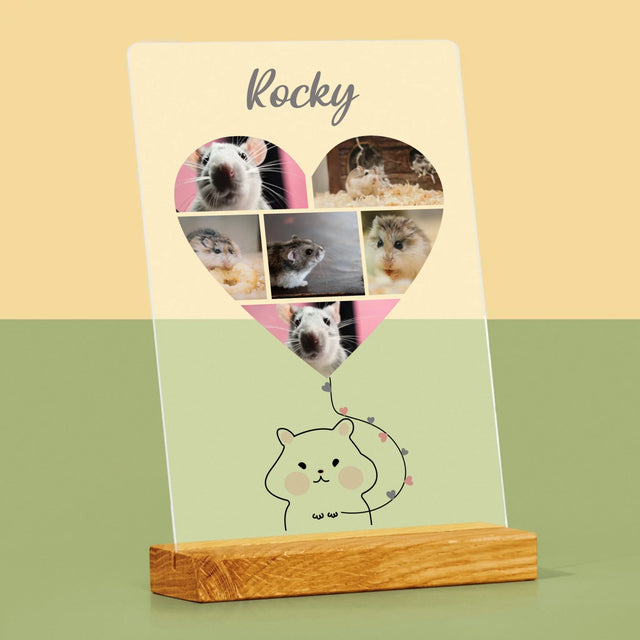 Fotokolaż: Chomik - Wydruk Na Szkle Akrylowym