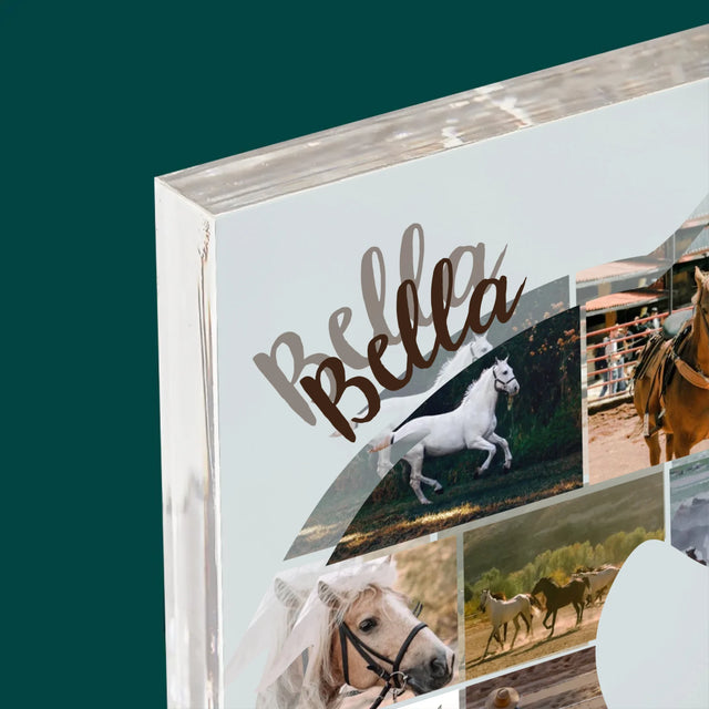 Kształt Ze Zdjęć: Koń - Blok Akrylowy z Nadrukiem