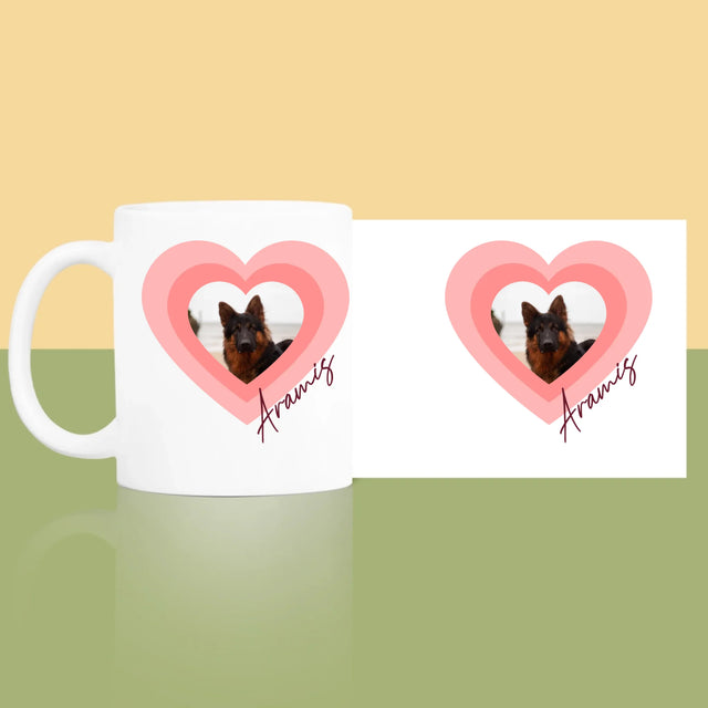 Zdjęcie i Podpis: Zdjęcie Pupila w Sercu - Kubek z Nadrukiem