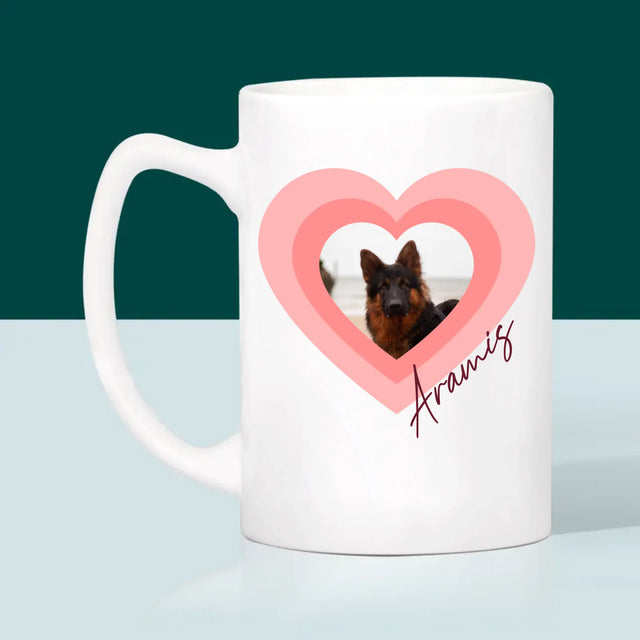 Zdjęcie i Podpis: Zdjęcie Pupila w Sercu - Kubek z Nadrukiem