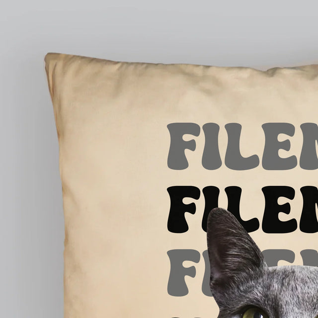 Twoja Postać: Zdjęcie Pupila z Imieniem - Poduszka z Nadrukiem