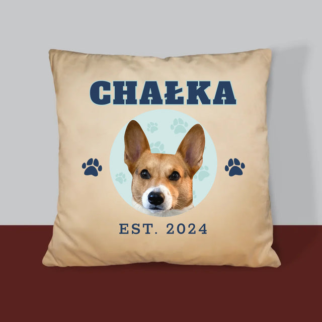 Twoja Postać: Twój Pies Varsity - Poduszka z Nadrukiem