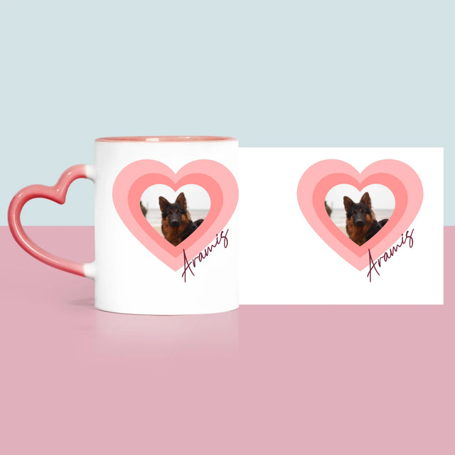 Zdjęcie i Podpis: Zdjęcie Pupila w Sercu - Kubek z Nadrukiem