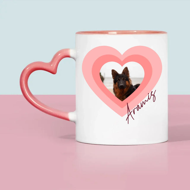 Zdjęcie i Podpis: Zdjęcie Pupila w Sercu - Kubek z Nadrukiem