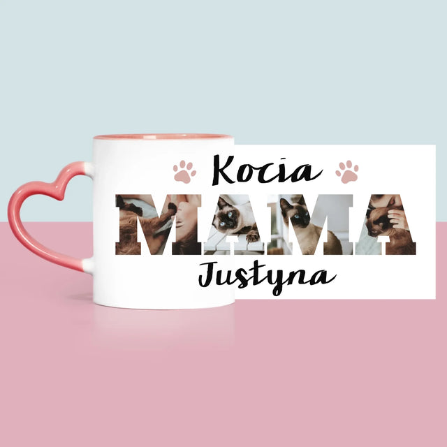 Słowo Ze Zdjęć: Kocia Mama  - Kubek z Nadrukiem