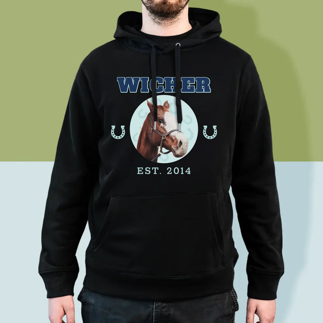 Twoja Postać: Twój Koń Varsity - Bluza Męska z Kapturem