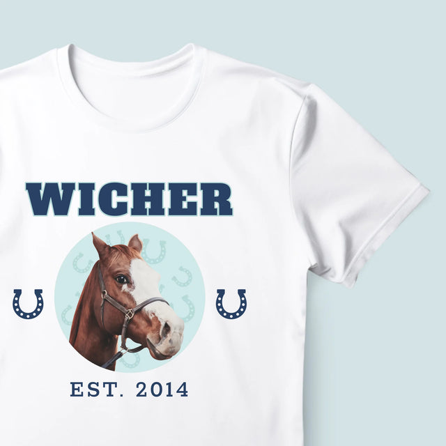 Twoja Postać: Twój Koń Varsity - Koszulka Męska z Nadrukiem