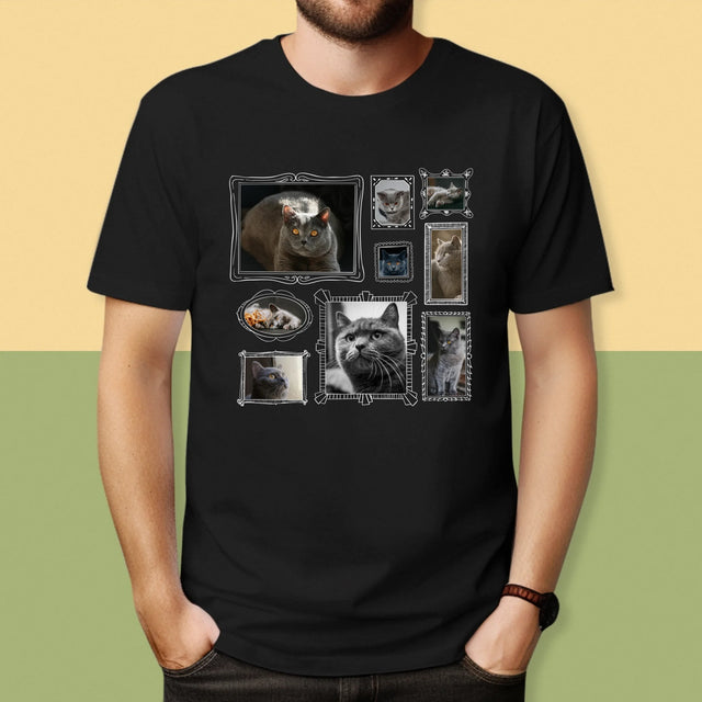 Fotokolaż: Ściana Galerii z Pupilem - Koszulka Męska z Nadrukiem