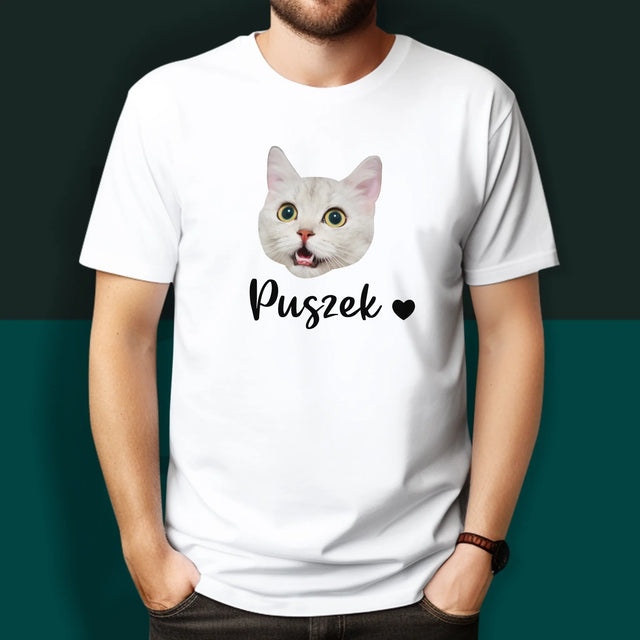 Twoja Postać: Głowa Twojego Kotka - Koszulki Dla Par