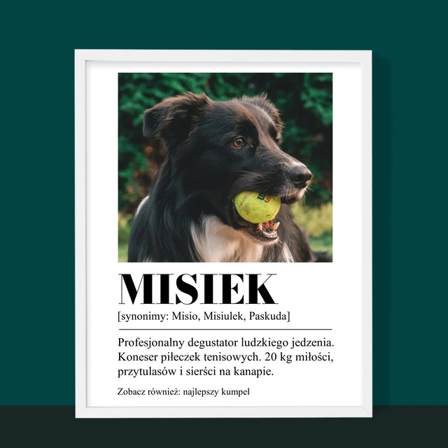 Zdjęcie i Podpis: Pupil Definicja - Wydruk Obramowany