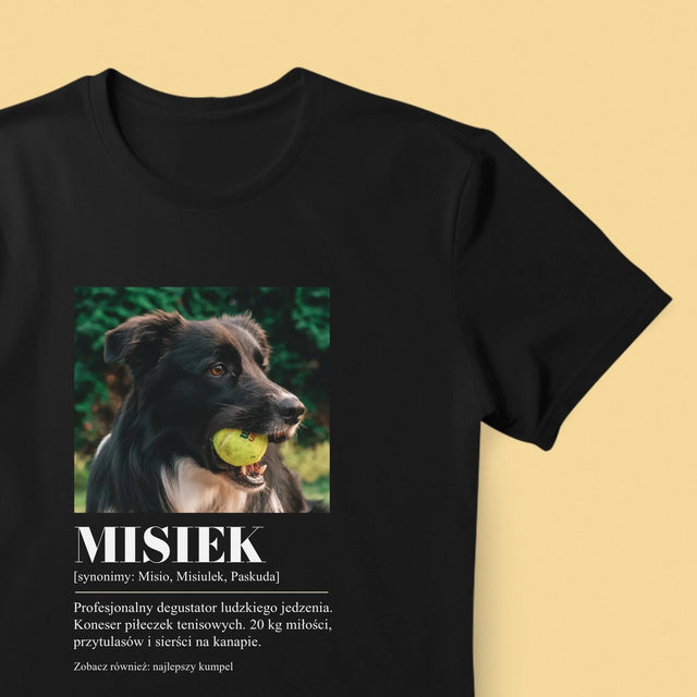 Zdjęcie i Podpis: Pupil Definicja - Koszulka Męska z Nadrukiem