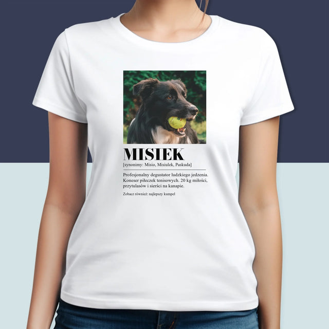 Zdjęcie i Podpis: Pupil Definicja - Koszulka Damska z Nadrukiem