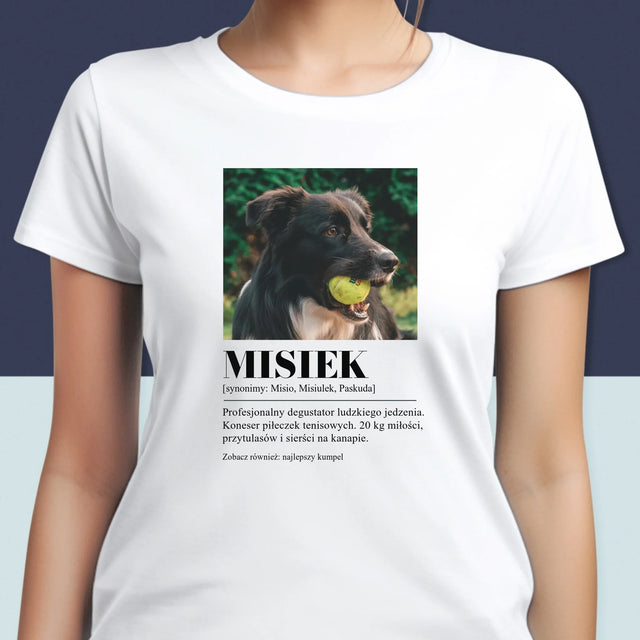 Zdjęcie i Podpis: Pupil Definicja - Koszulka Damska z Nadrukiem