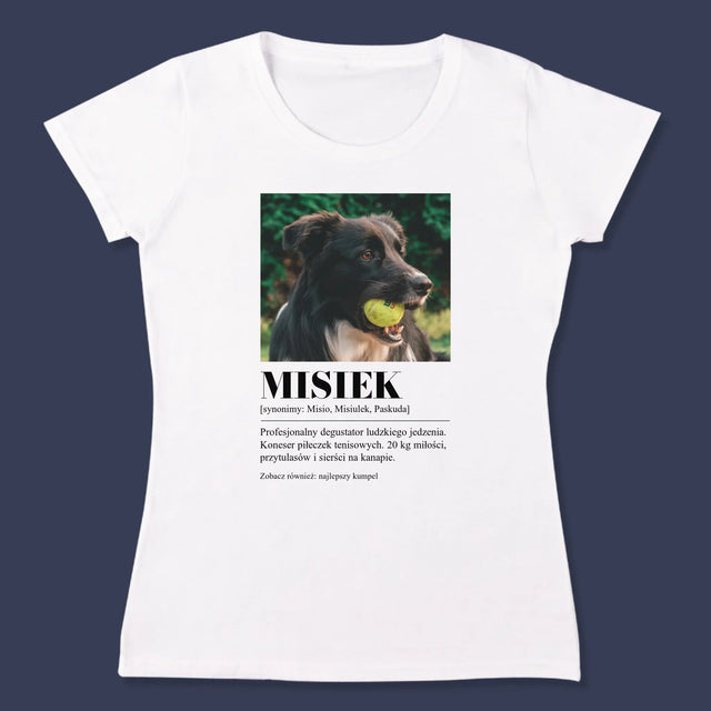 Zdjęcie i Podpis: Pupil Definicja - Koszulka Damska z Nadrukiem