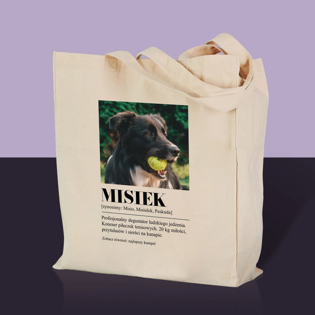 Zdjęcie i Podpis: Pupil Definicja - Torba Płócienna z Nadrukiem