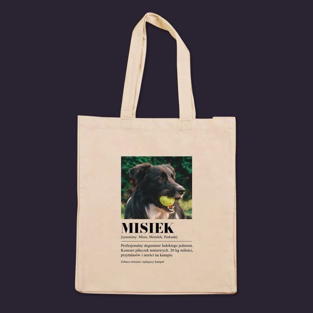 Zdjęcie i Podpis: Pupil Definicja - Torba Płócienna z Nadrukiem