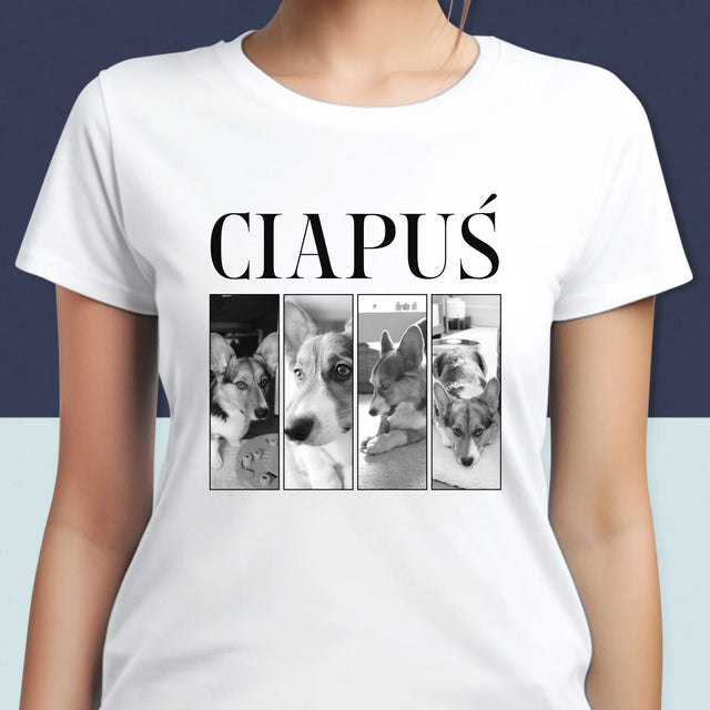 Fotokolaż: Bootleg Klasyczny z Pupilem - Koszulka Damska z Nadrukiem