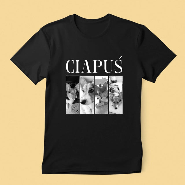 Fotokolaż: Bootleg Klasyczny z Pupilem - Koszulka Męska z Nadrukiem