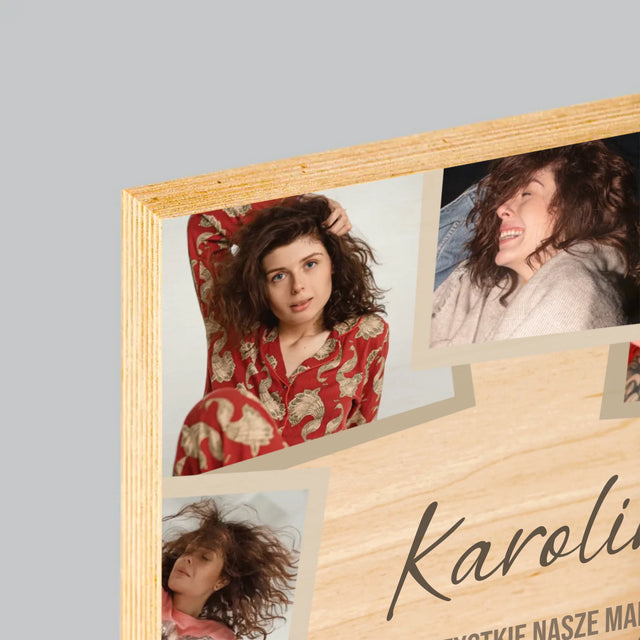 Fotokolaż: 40 Urodziny Spełniaj Marzenia - Wydruk Na Drewnie