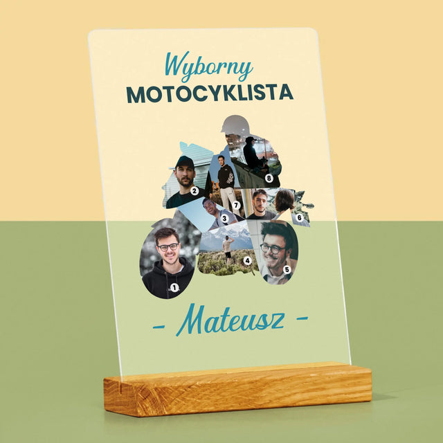 Kształt Ze Zdjęć: Wyborny Motocyklista - Wydruk Na Szkle Akrylowym