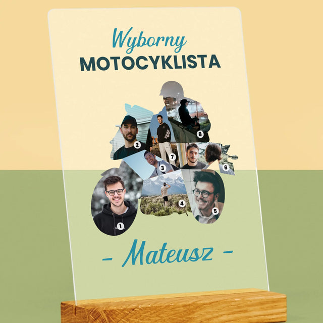 Kształt Ze Zdjęć: Wyborny Motocyklista - Wydruk Na Szkle Akrylowym