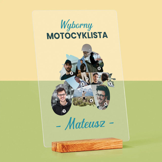 Kształt Ze Zdjęć: Wyborny Motocyklista - Wydruk Na Szkle Akrylowym