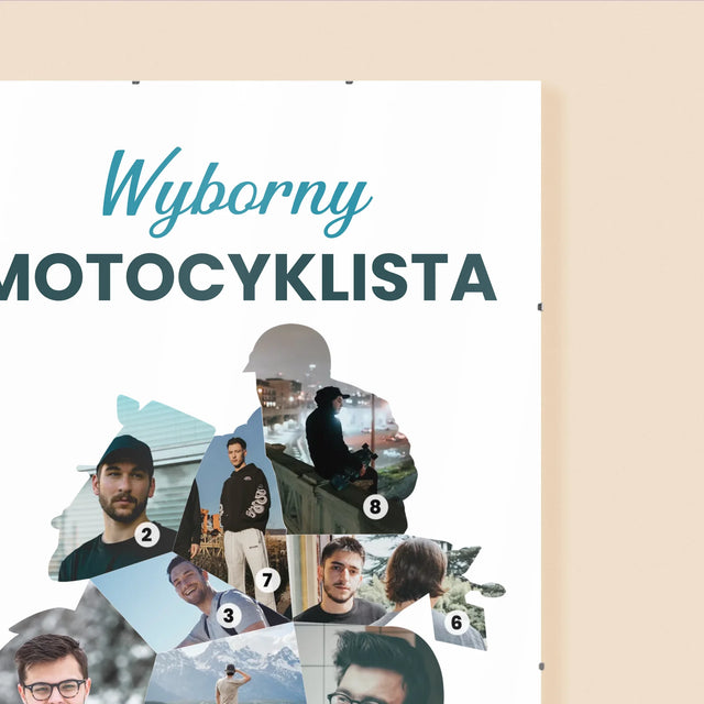 Kształt Ze Zdjęć: Wyborny Motocyklista - Personalizowany Plakat
