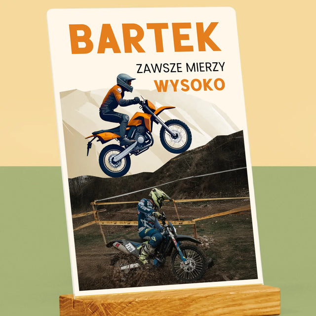 Zdjęcie I Podpis: Zawsze Mierzy Wysoko - Wydruk Na Szkle Akrylowym