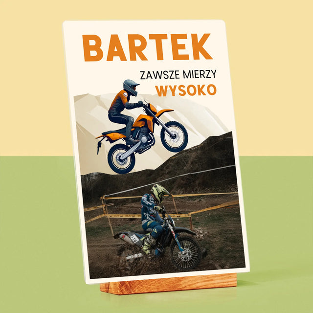 Zdjęcie I Podpis: Zawsze Mierzy Wysoko - Wydruk Na Szkle Akrylowym