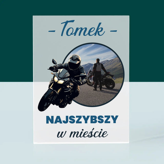 Zdjęcie I Podpis: Najszybszy W Mieście - Blok Akrylowy z Nadrukiem