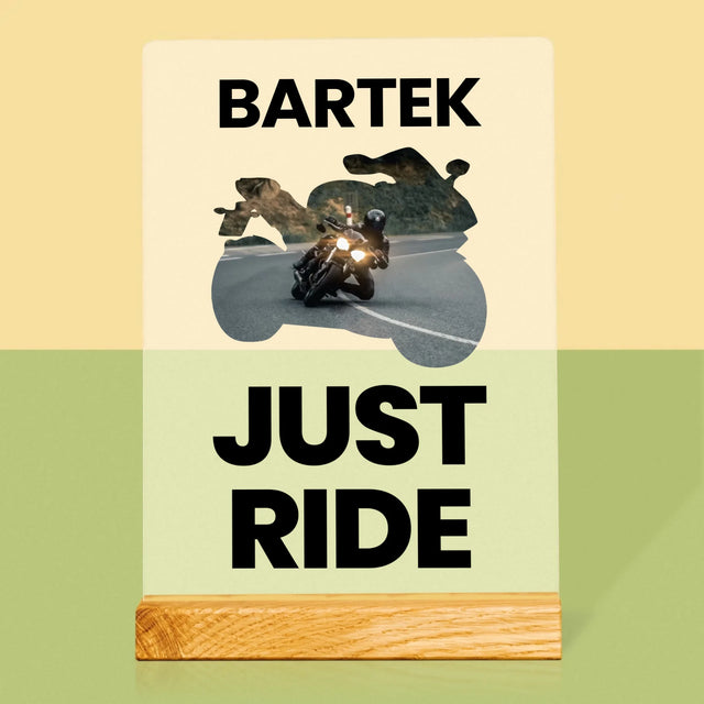 Kształt Ze Zdjęć: Just Ride - Wydruk Na Szkle Akrylowym