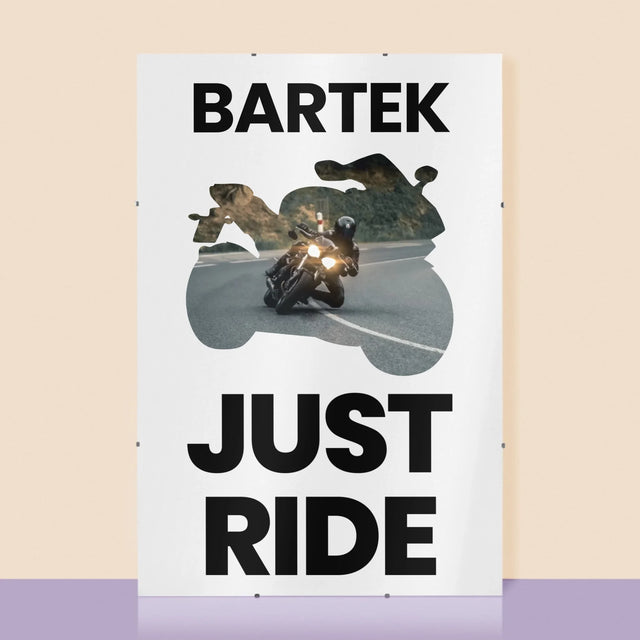 Kształt Ze Zdjęć: Just Ride - Personalizowany Plakat