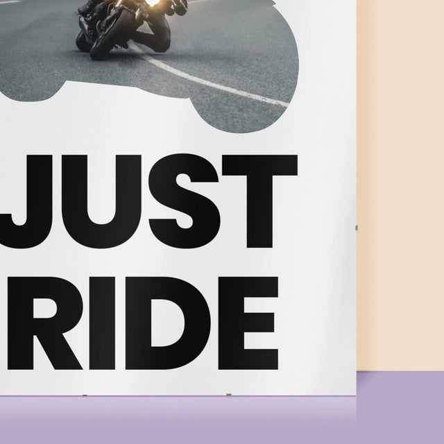 Kształt Ze Zdjęć: Just Ride - Personalizowany Plakat