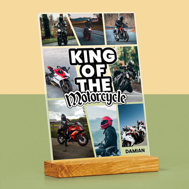 Fotokolaż: King Of The Motorcycle - Wydruk Na Szkle Akrylowym