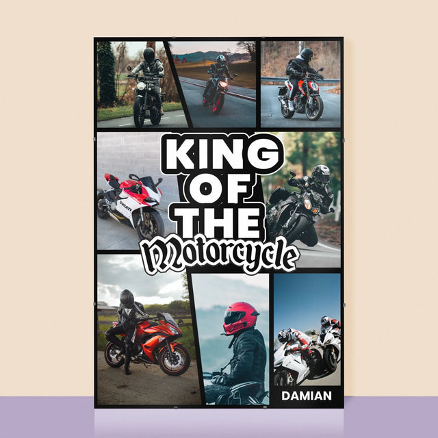 Fotokolaż: King Of The Motorcycle - Personalizowany Plakat
