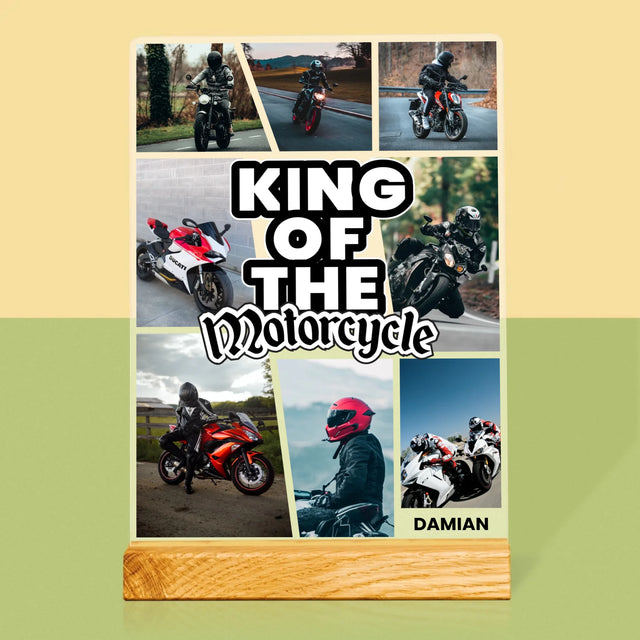 Fotokolaż: King Of The Motorcycle - Wydruk Na Szkle Akrylowym