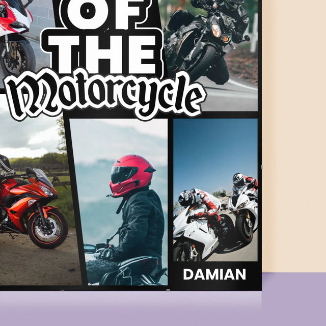 Fotokolaż: King Of The Motorcycle - Personalizowany Plakat