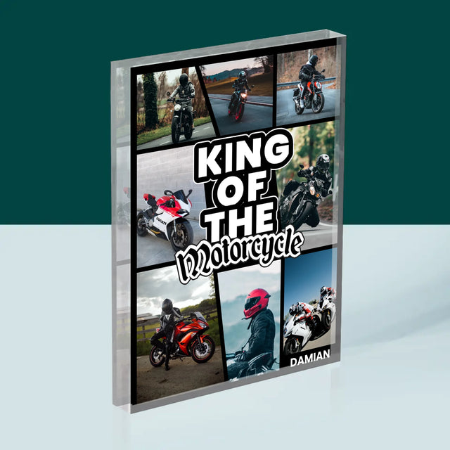 Fotokolaż: King Of The Motorcycle - Blok Akrylowy z Nadrukiem