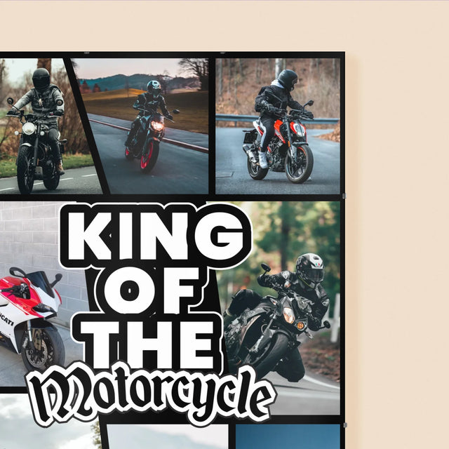 Fotokolaż: King Of The Motorcycle - Personalizowany Plakat