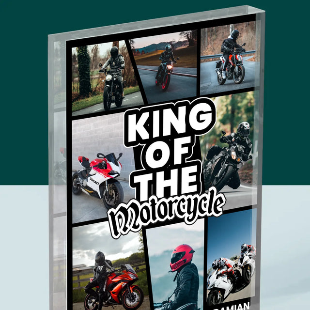 Fotokolaż: King Of The Motorcycle - Blok Akrylowy z Nadrukiem
