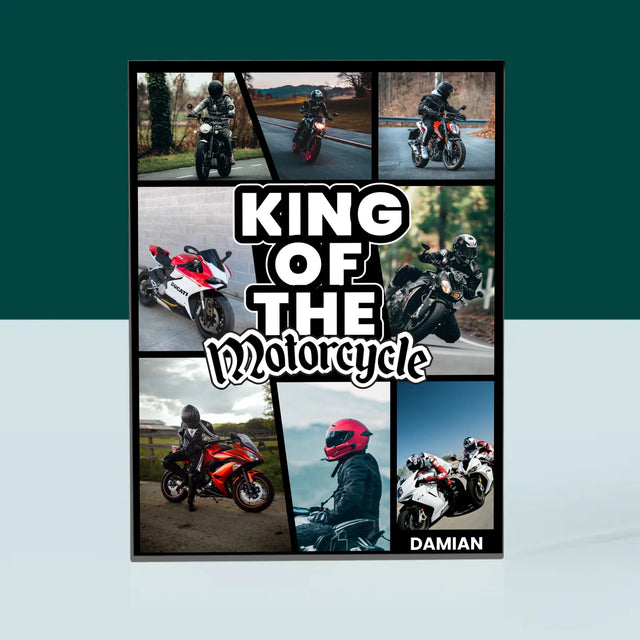 Fotokolaż: King Of The Motorcycle - Blok Akrylowy z Nadrukiem