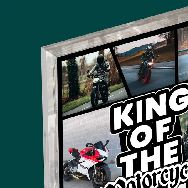 Fotokolaż: King Of The Motorcycle - Blok Akrylowy z Nadrukiem