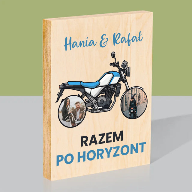 Fotokolaż: Razem Po Horyzont - Wydruk Na Drewnie