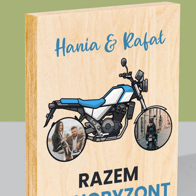 Fotokolaż: Razem Po Horyzont - Wydruk Na Drewnie