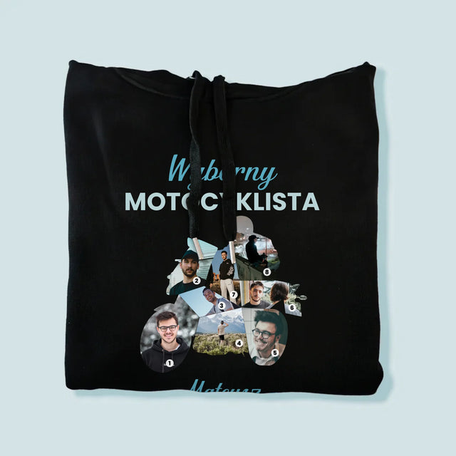 Kształt Ze Zdjęć: Wyborny Motocyklista - Bluza Męska Z Kapturem