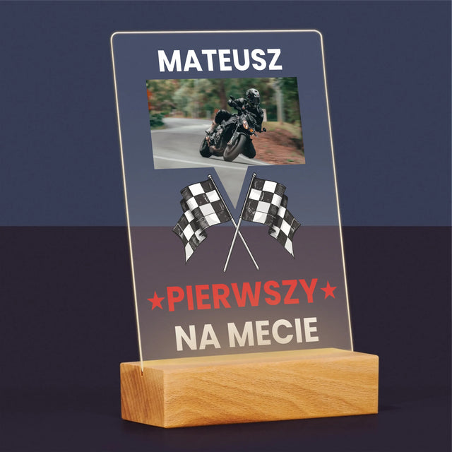 Zdjęcie I Podpis: Pierwszy Na Mecie - Wydruk Na Szkle Akrylowym