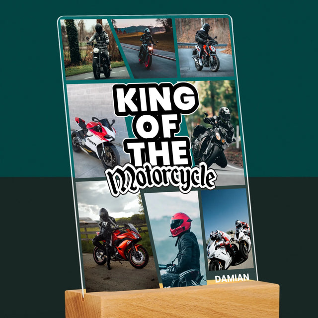 Fotokolaż: King Of The Motorcycle - Wydruk Na Szkle Akrylowym