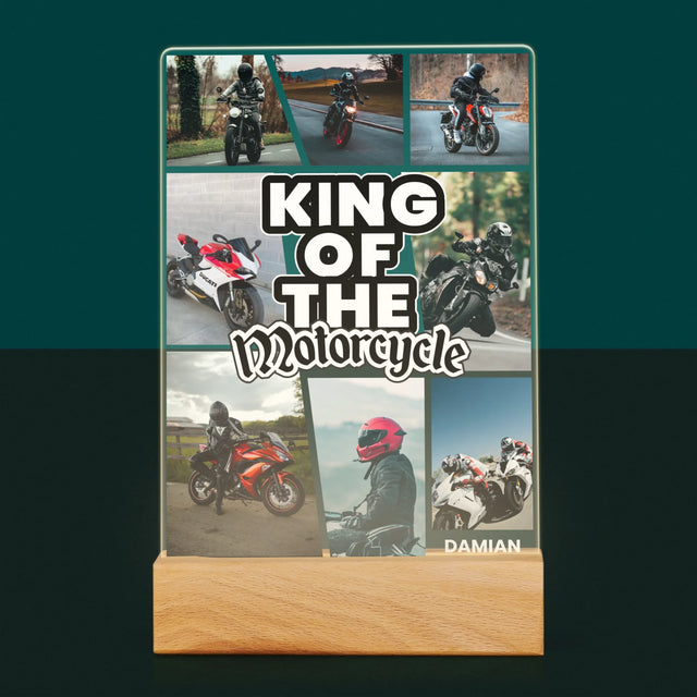 Fotokolaż: King Of The Motorcycle - Wydruk Na Szkle Akrylowym