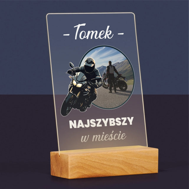 Zdjęcie I Podpis: Najszybszy W Mieście - Wydruk Na Szkle Akrylowym