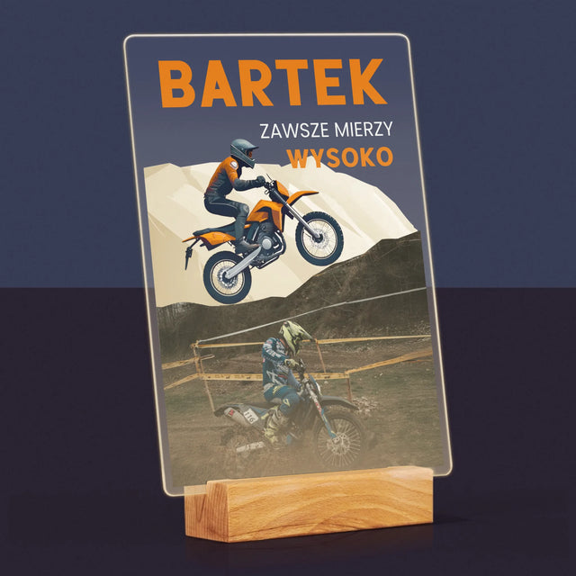 Zdjęcie I Podpis: Zawsze Mierzy Wysoko - Wydruk Na Szkle Akrylowym